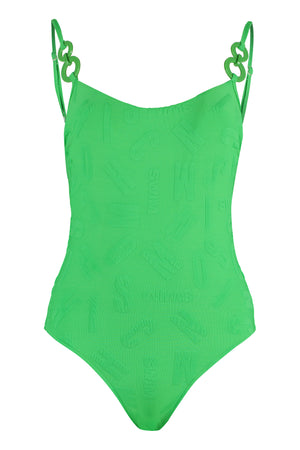 One-piece swimsuit with logo-0